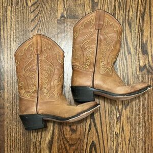 Old West Brown Kids Boots